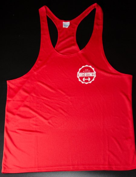 Mens cool breathe muscle vest red